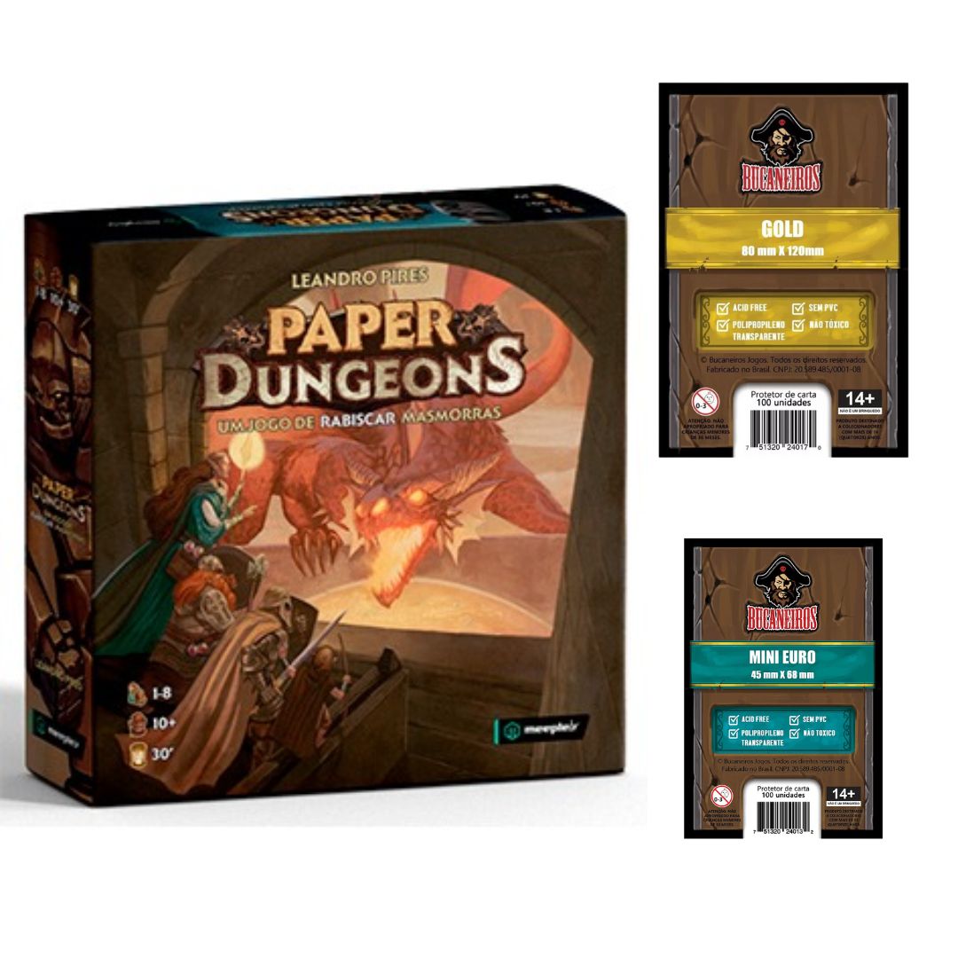 Kit Jogo De Tabuleiro Paper Dungeons Meep...