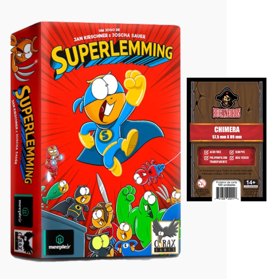 Kit Jogo De Cartas Superlemming Meeple BR...